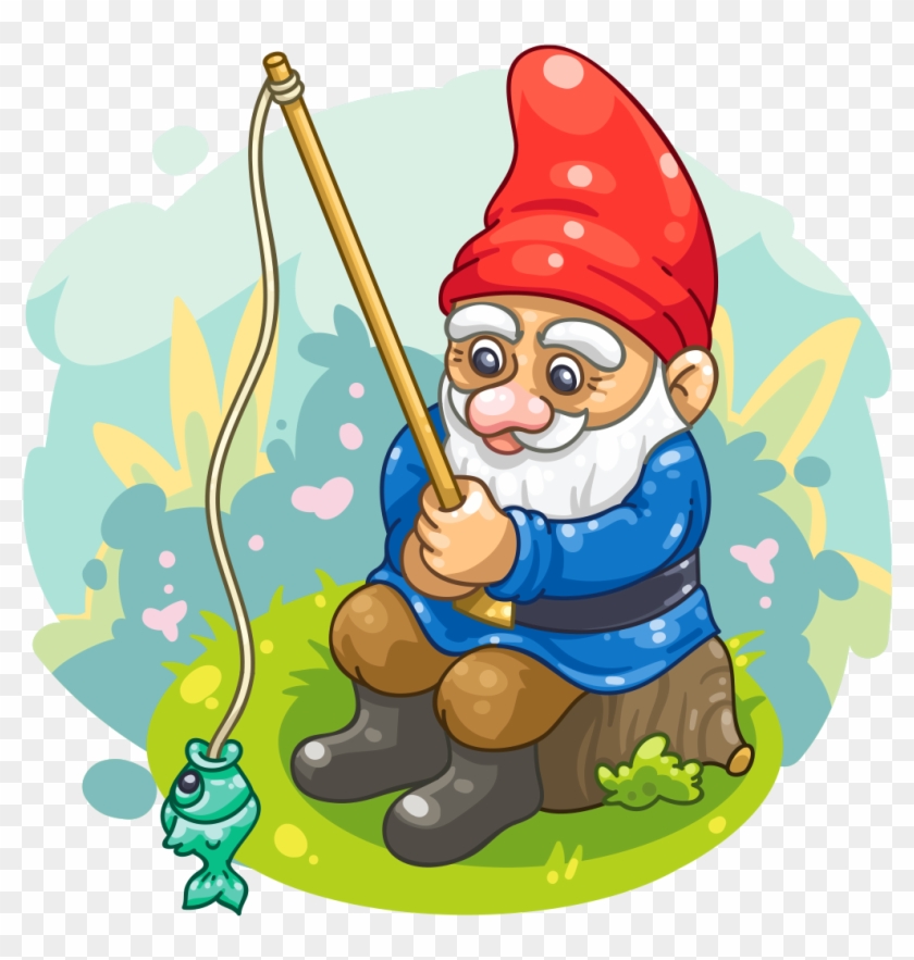 Garden Gnome - Cartoon Clipart