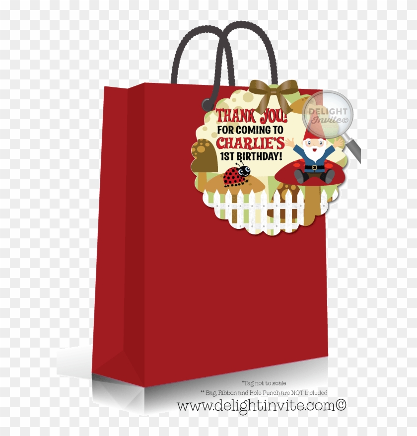 Garden Gnome Birthday Favor Tag - Superhero Party Favor Tags Clipart #5102192