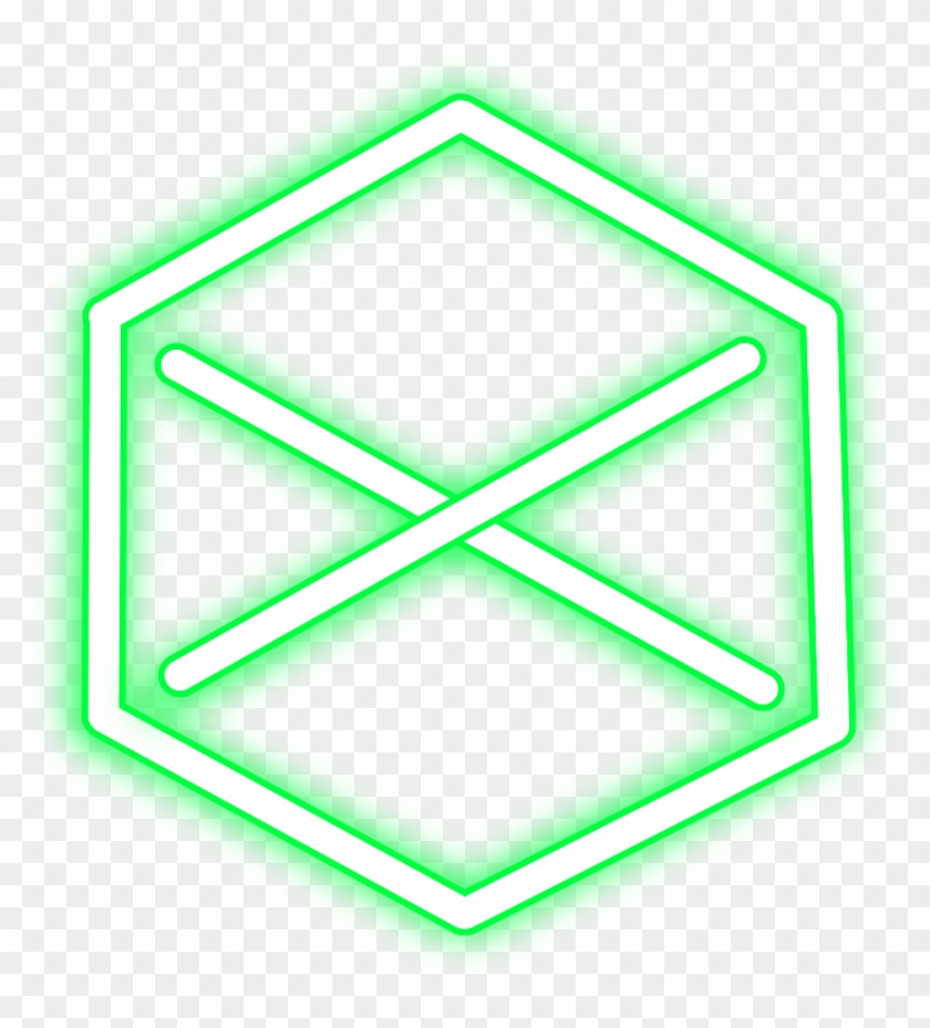 Green Hexagon Png - Neon Clipart #5102482