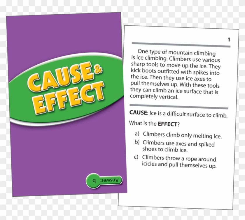 Cause & Effect Practice Cards Green Level Alternate - Paper Clipart