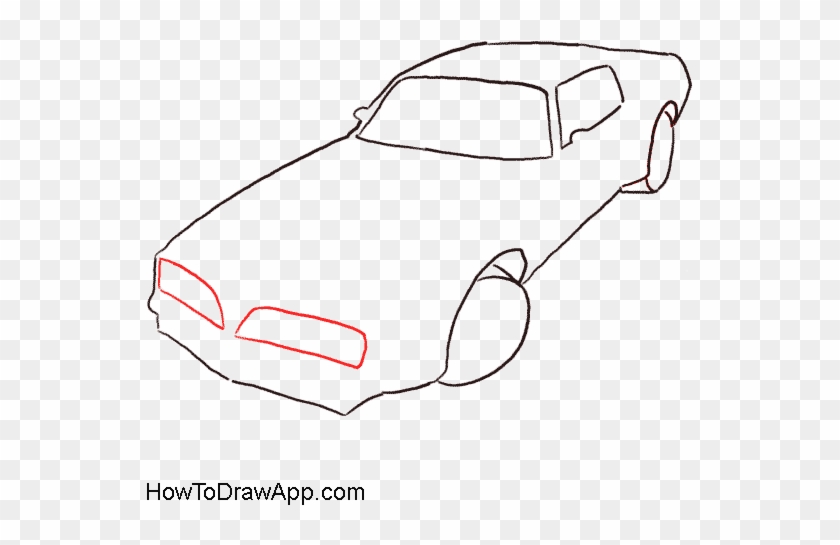 Drawing Pontiac Firebird Trans Am By Steps - Cars Drawings Step By Steps Clipart #5102597