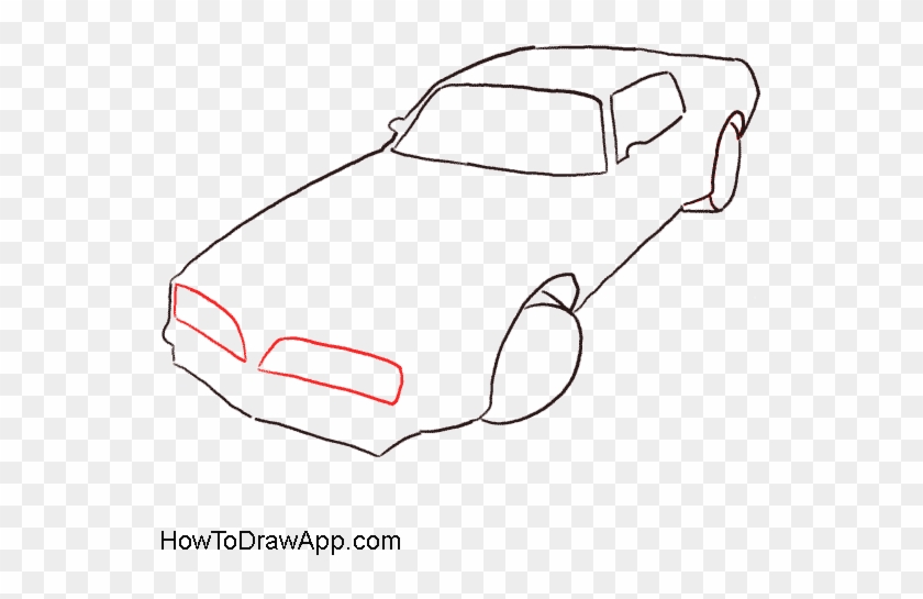 Drawing Pontiac Firebird Trans Am By Steps - Cars Drawings Step By Steps Clipart