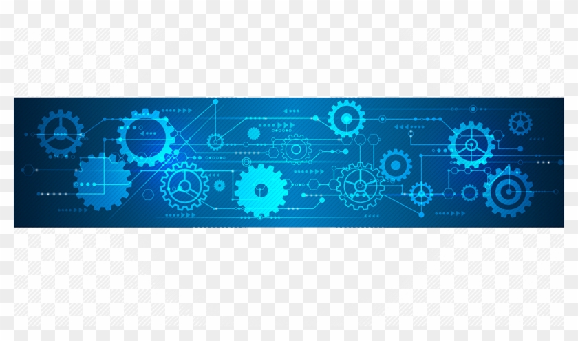 Gear And Transprent - Blue Background Image Information Technologies Clipart