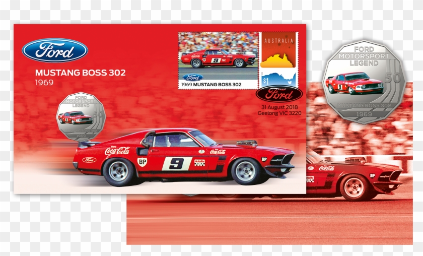 Ford 1969 Boss 302 Mustang Trans-am Postal Numismatic - Ford Clipart
