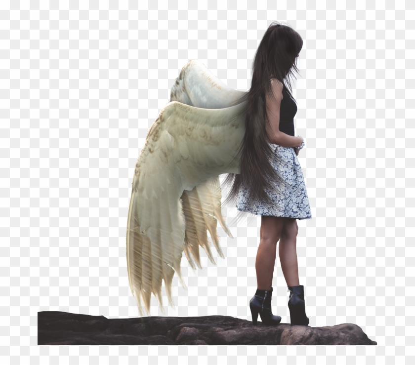 #humananimal #girl #bird #wings #mistic #fantasy #ftestickers - Girl With Bird Wings Clipart