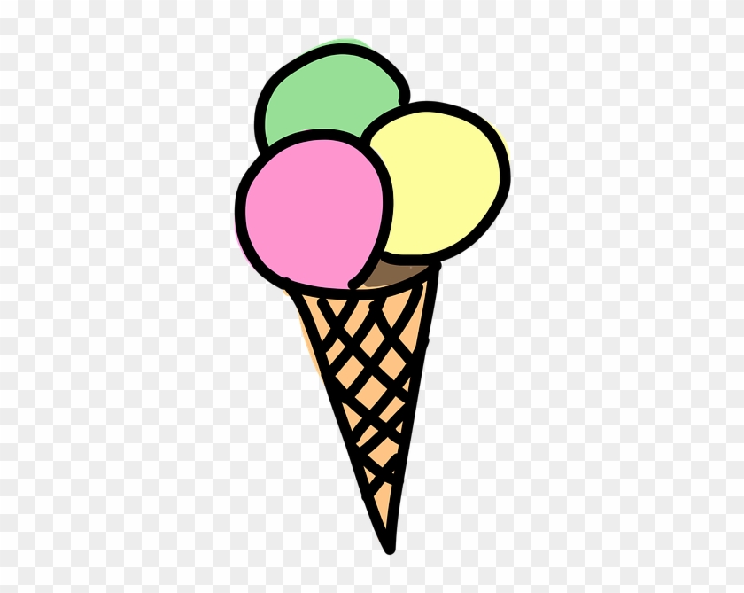 Ice Cream Cone Ice Cream Ice Waffle - Dondurma Çizimi Clipart #5103579