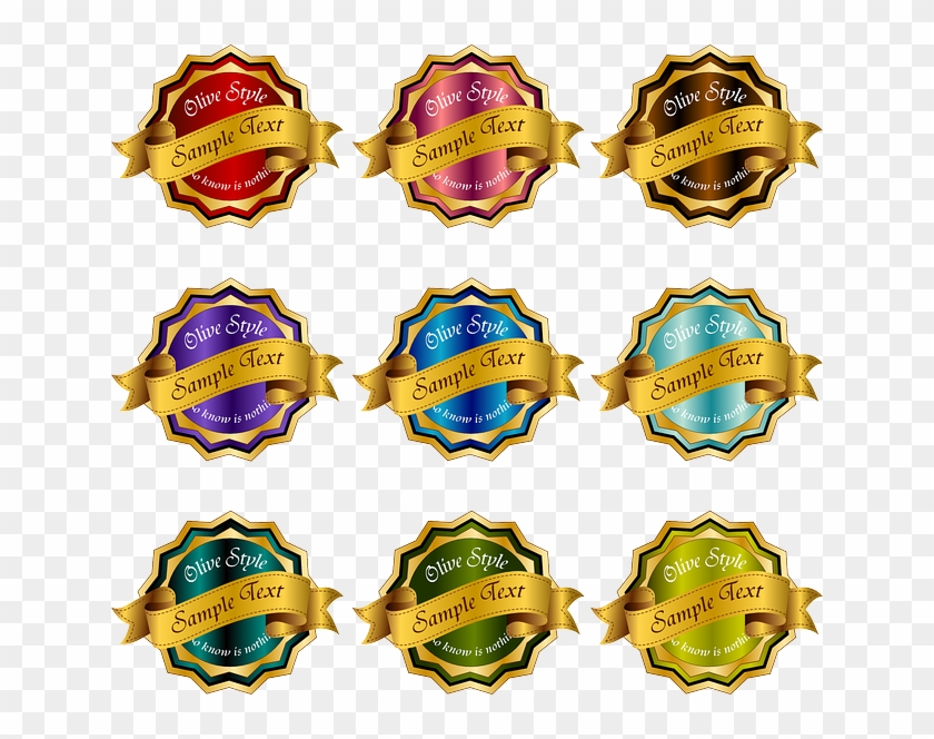 Emblem & Badge Vector Free - Award Badge Logo Clipart #5103626