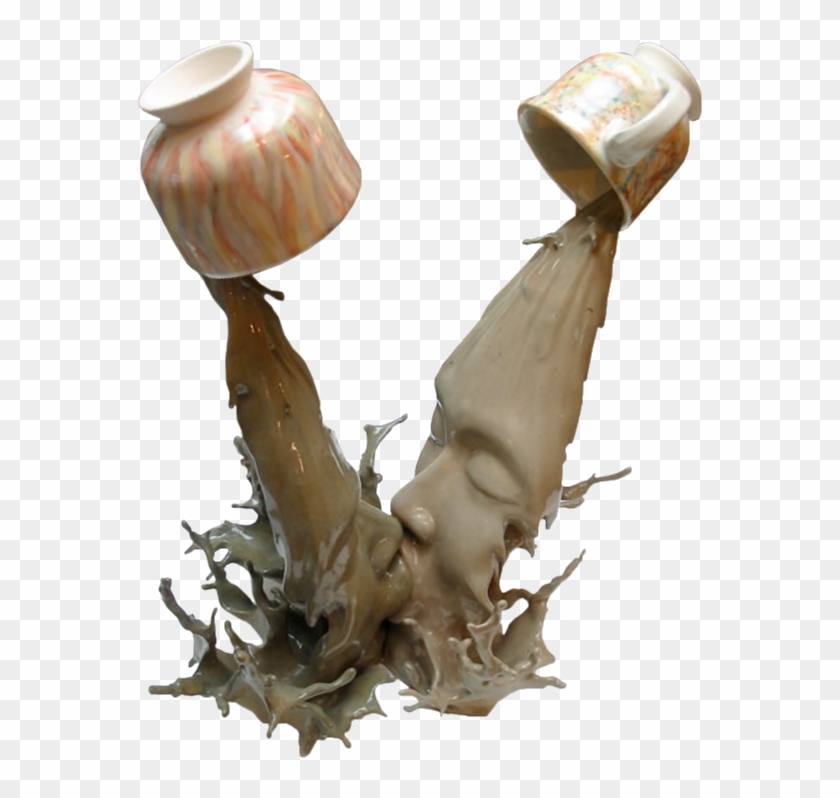Coffee Kiss Sculpture , Png Download - Sculpture With Coffee Cup Clipart