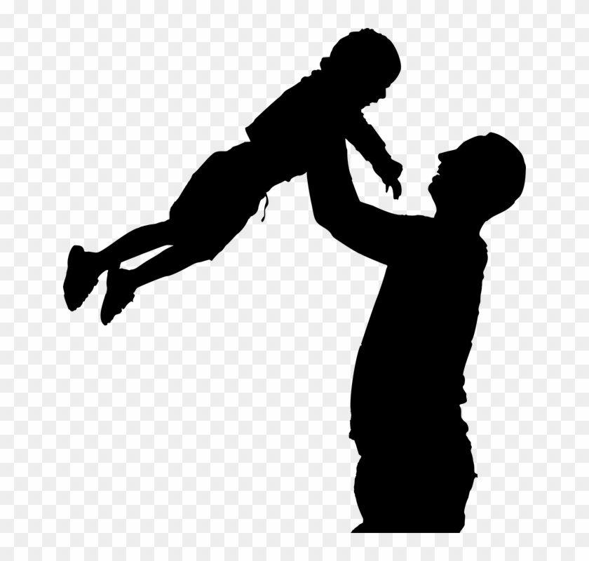 Father Son Silhouette Boy Child Family Human - Father Son Back Silhouette Clipart