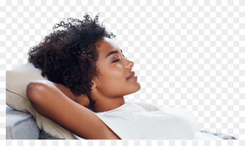 Relaxing Woman With Hands Behind Head - Girl Clipart