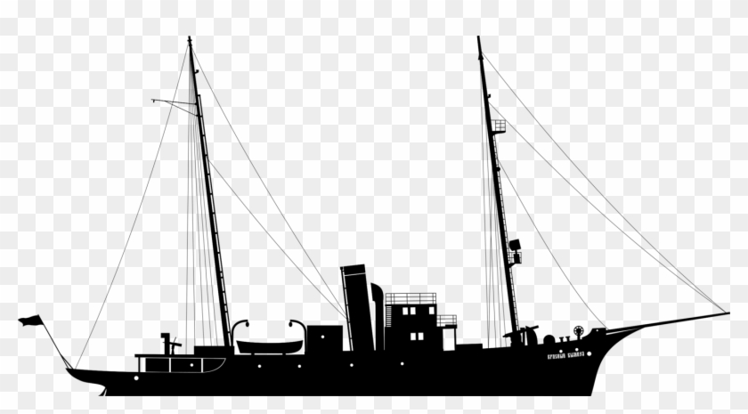Naval Ship Sail Navy Boat - Savaş Gemisi Vektör Png Clipart #5104160