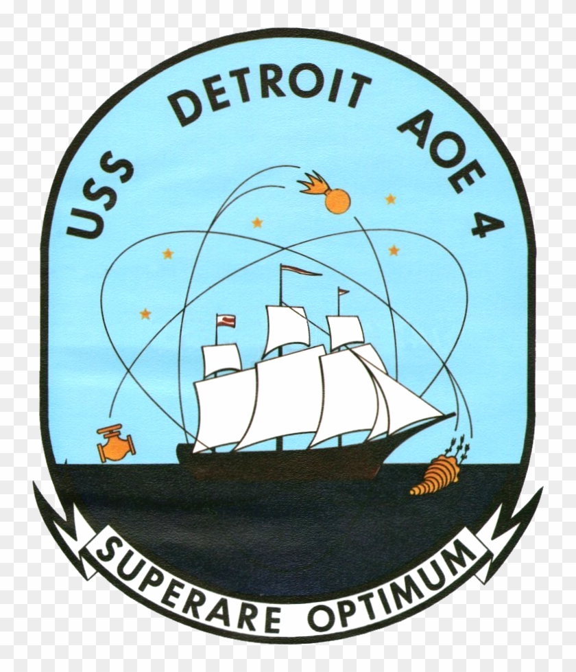Uss Detroit Crest 1970 - Uss Seattle Aoe 3 Crest Clipart