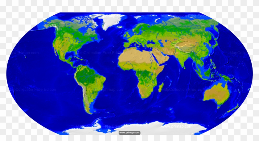 Show Map - World Map Vegetation Clipart #5105458
