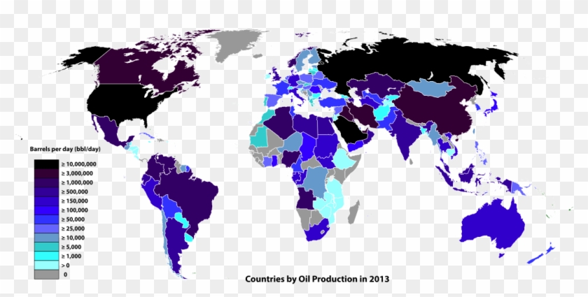 Download Map World Oil Reserves Major Tourist Attractions - Countries With The Most Oil Clipart