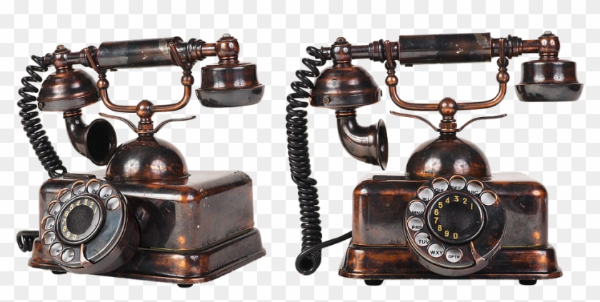 Old Phone Phone Link Call Vintage Telephone Tube - Old Phone Transparent Background Clipart