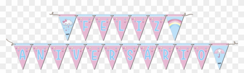Faixa Feliz Aniversário Chuva De Amor Festcolor - Bandeirinha Tema Boteco Png Clipart