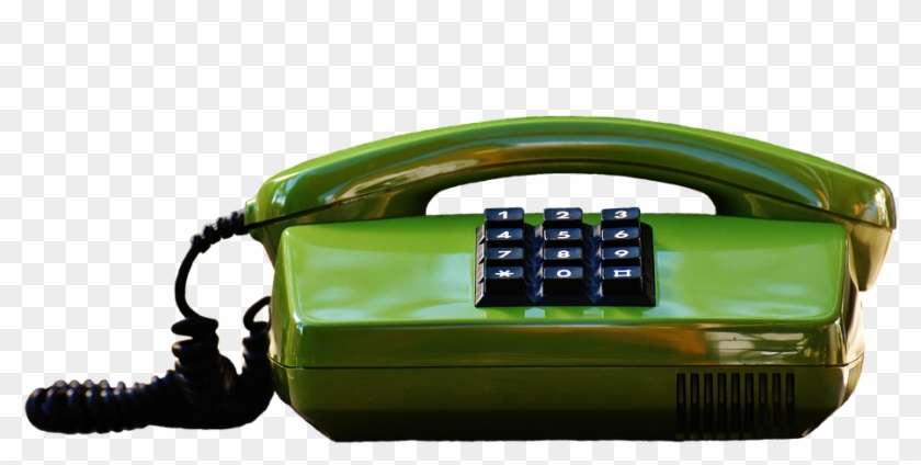 Phone Eighties Old Green Keys Communication - Old Green Phone Png Clipart