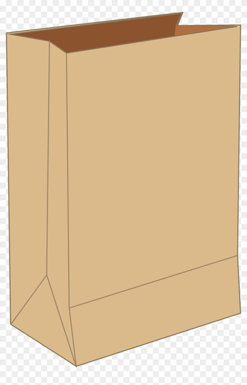 Brown Paper Grocery Bag - Bolsa De Papel Vector Png Clipart #5106234