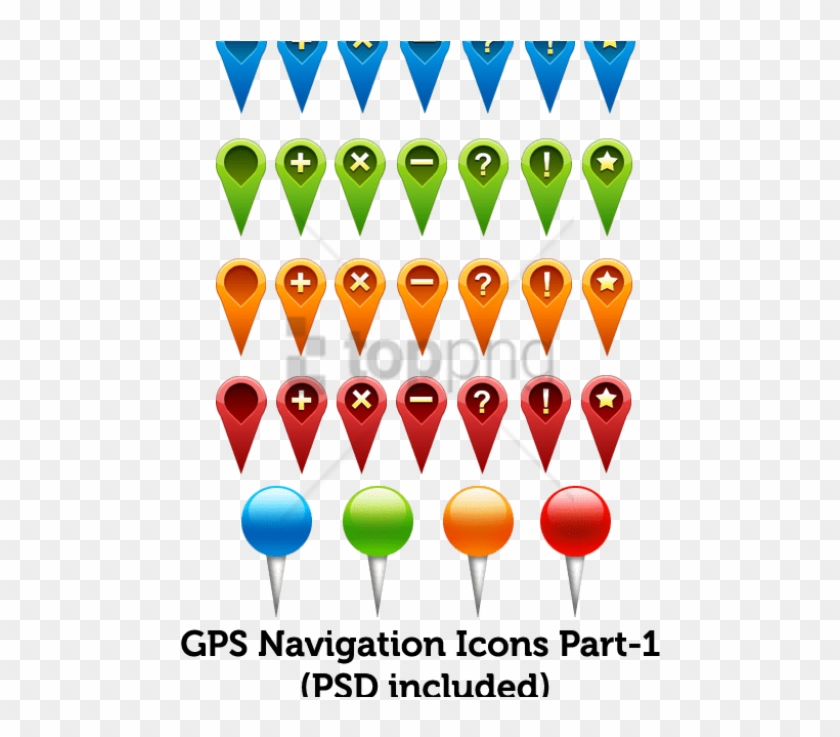Free Png Gps Navigation Icons Part-1 - Map Pins Brush Photoshop Clipart