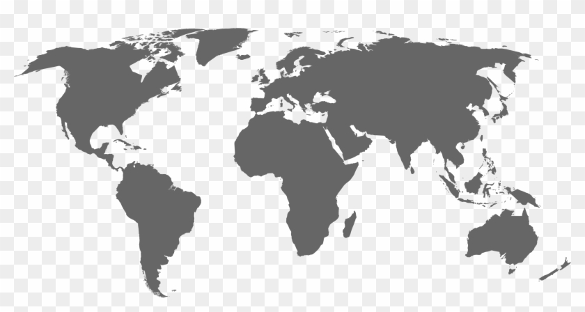 World, World Map, Map, Silhouette Png Image With Transparent - World Map For Presentations Clipart