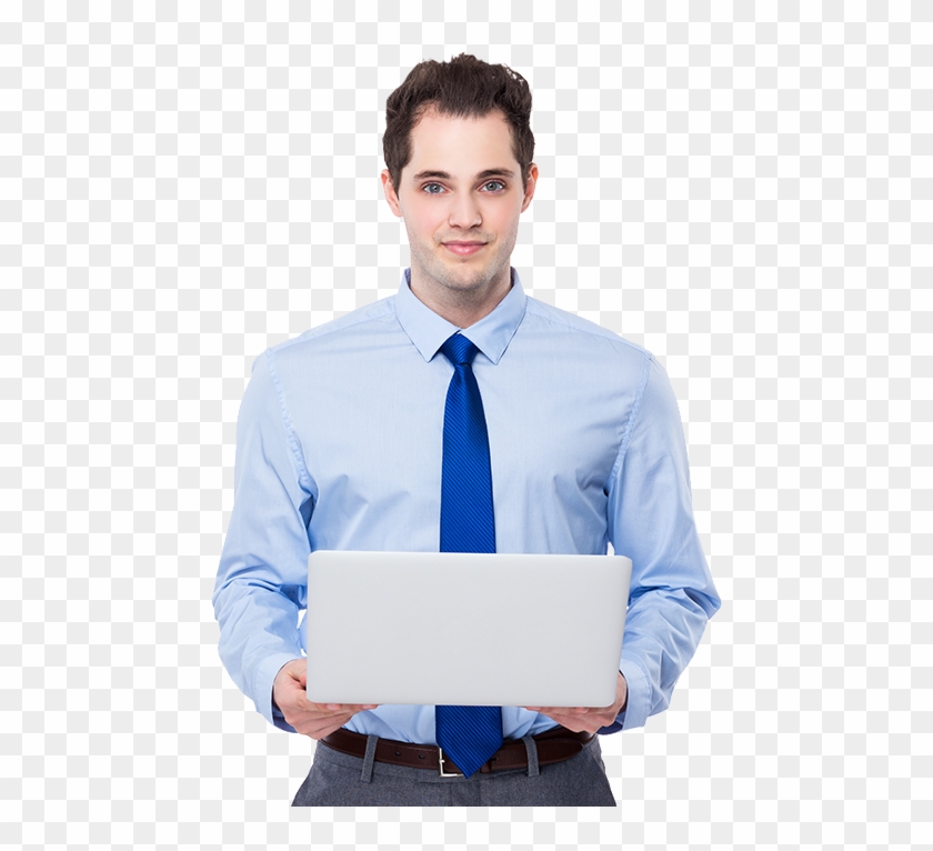 Man With Laptop - Businessperson Clipart