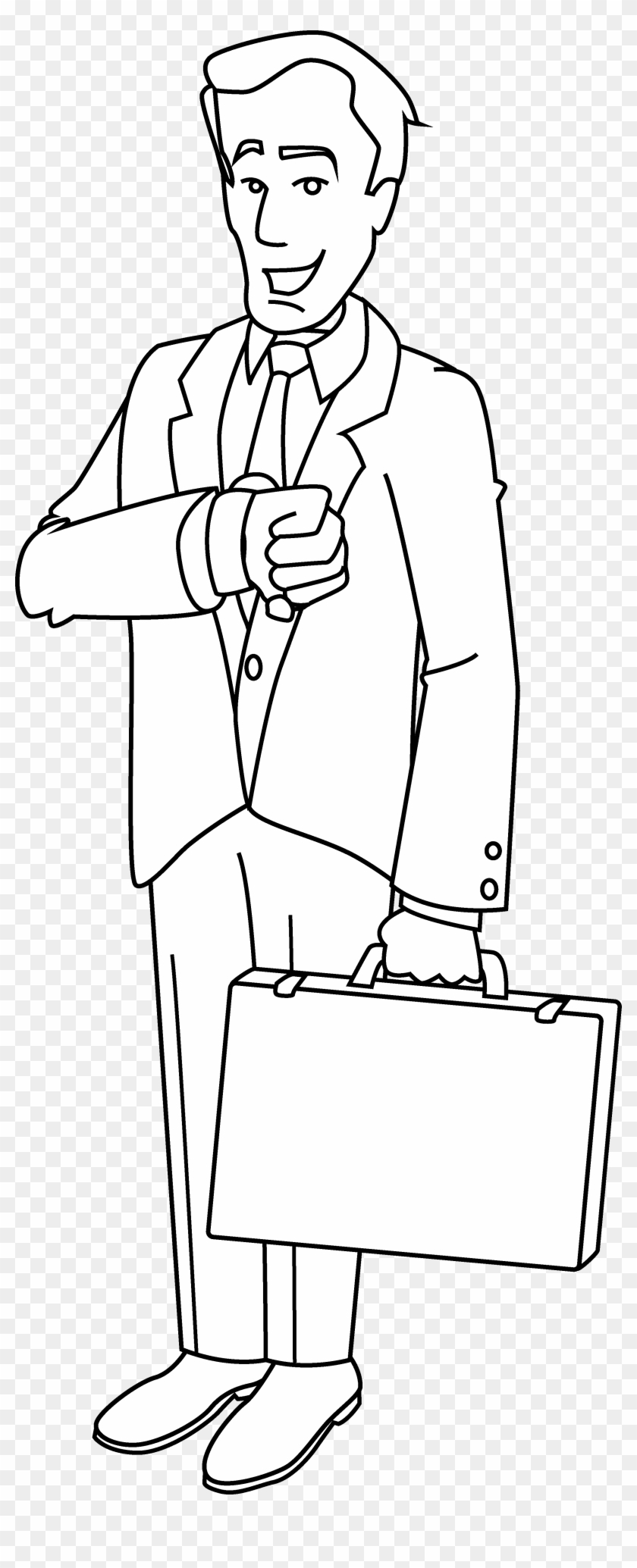 Businessman Clipart Business Person - Businessman Clipart Black And White - Png Download