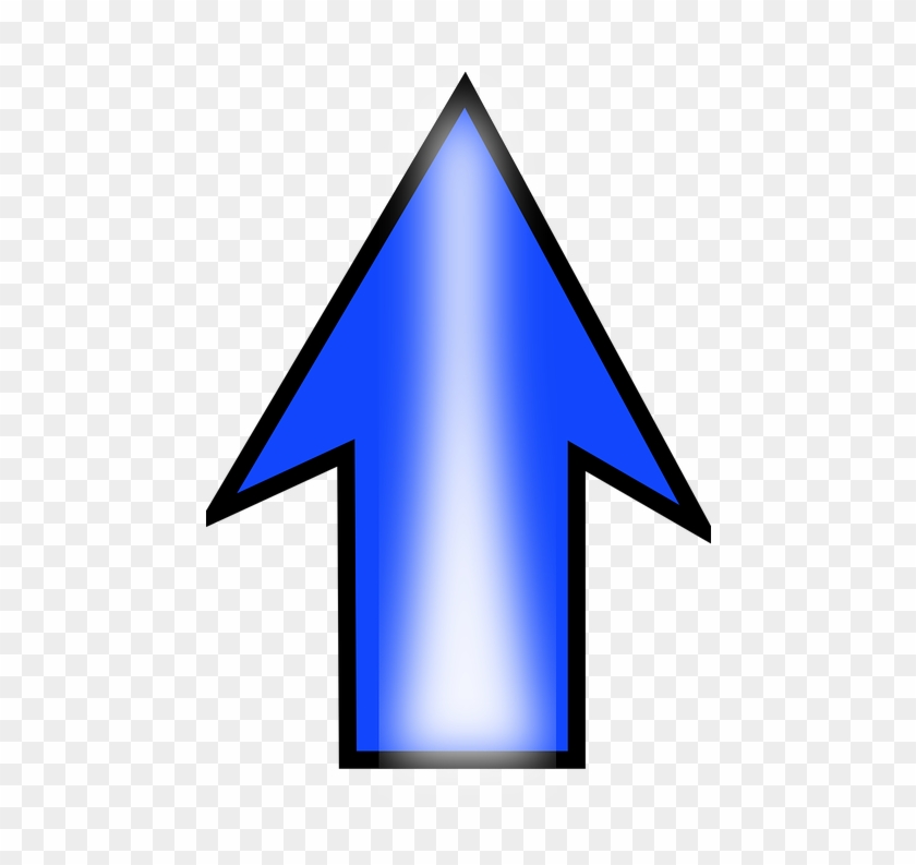 Arrow Up Blue Pointing Direction Symbol Sign - Blue Arrow Pointing Up Clipart #5107444