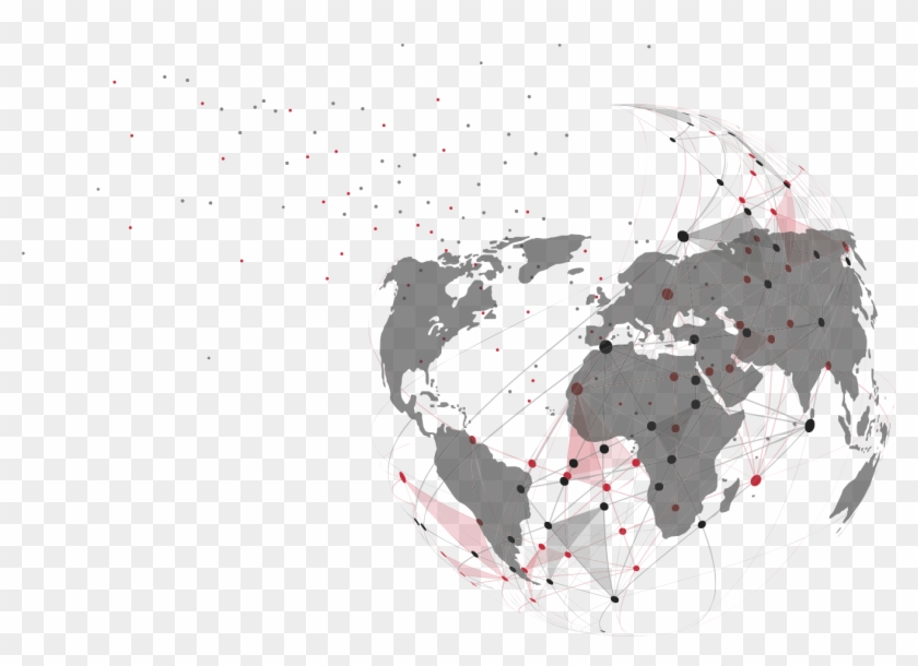 Vector World Map Silhouette , Png Download - Left Side Of The Road Map Clipart #5107581