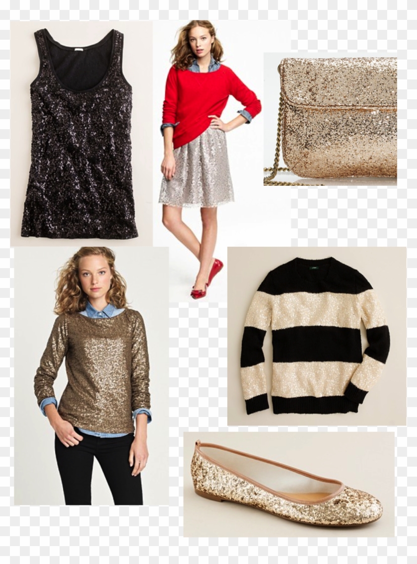 All That Glitters - J Crew Drapey Sequin Tank Clipart #5107681