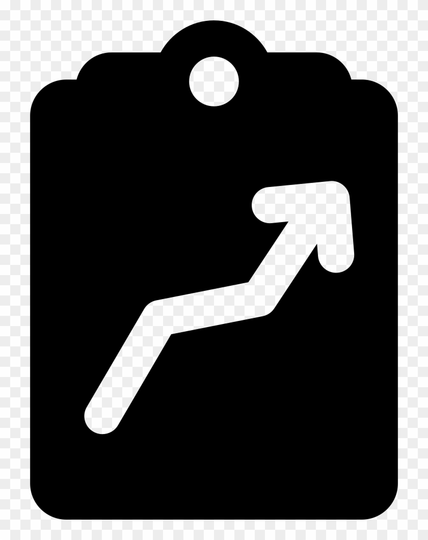 Clipboard Silhouette With Arrow Pointing Up Comments - Illustration - Png Download