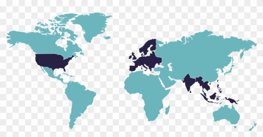 Global Partnerships Of The Scort Foundation - World Map Dark Png Clipart #5107757