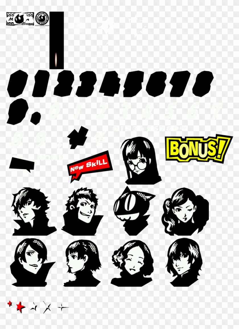 Persona 5 Hud Png - Persona 5 Character Icons Clipart