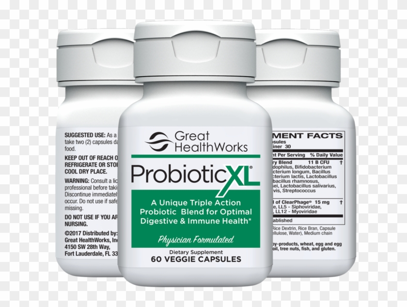 Probiotic Xl Formulated For Optimal Digestive & Immune - Probiotic Xl Clipart
