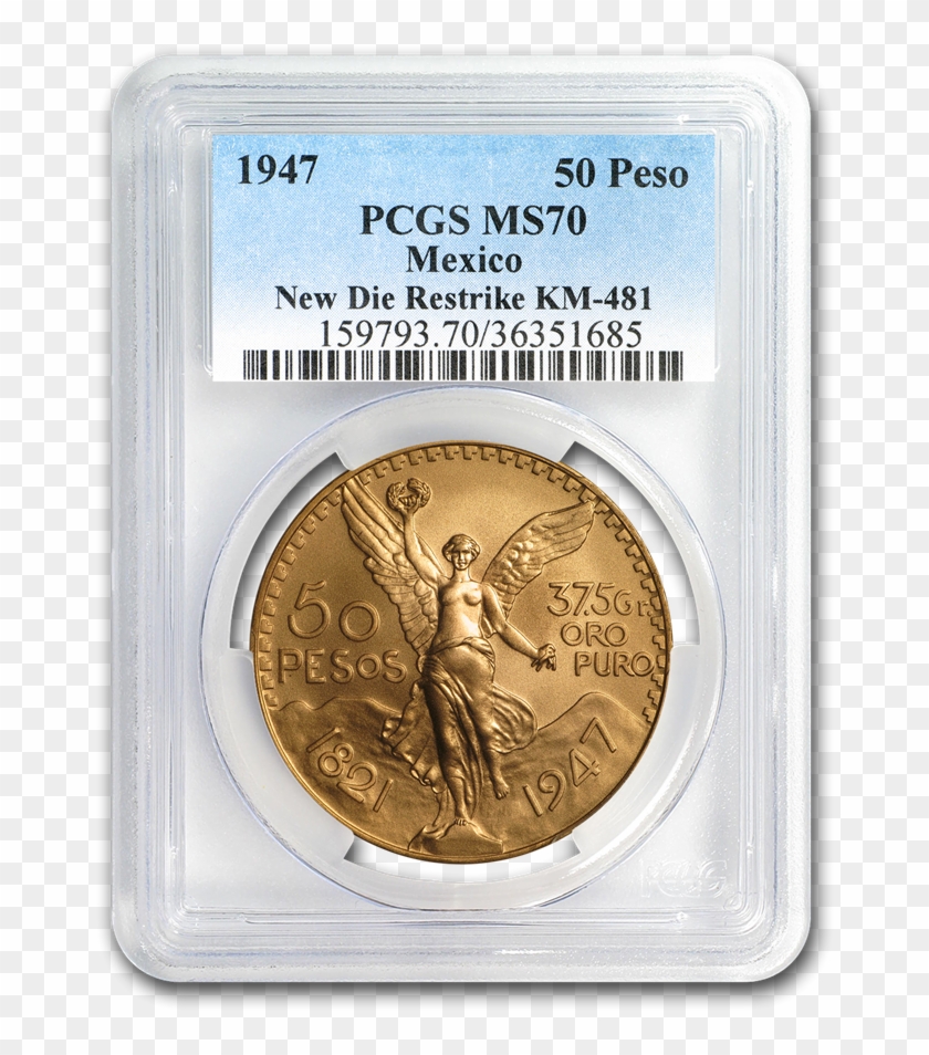 1947 Mexico Gold 50 Pesos Ms-70 Pcgs - Centenario De Oro Clipart