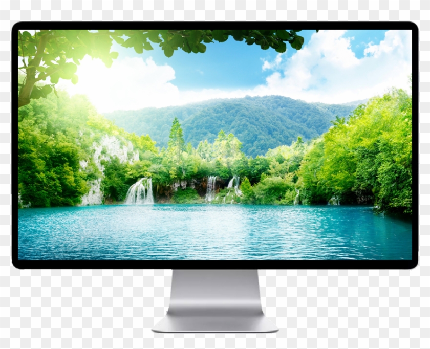 Mountain Waterfalls And Sky Clipart