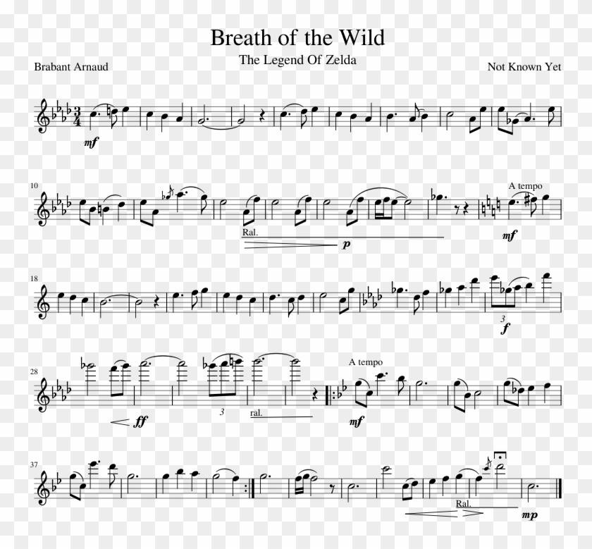 Image Result For Legend Of Zelda Breath Of The Wild - Chocobo Theme Violin Sheet Music Clipart