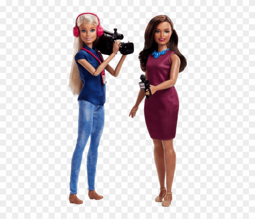 Barbie Career Tv News Team Camera Woman And Anchor - Barbie Tv News Team Clipart #5110597