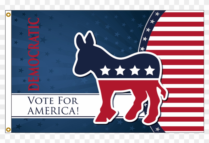 Democrat Transparent Flag - Democratic Party Clipart #5110952