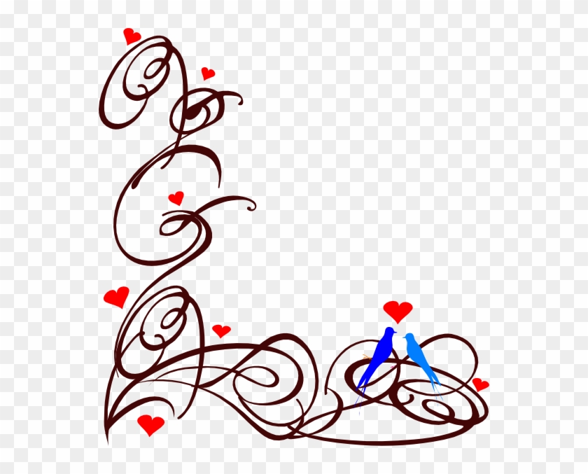 How To Set Use Decorative Swirl Bird Svg Vector - Corner Fancy Border Transparent Clipart