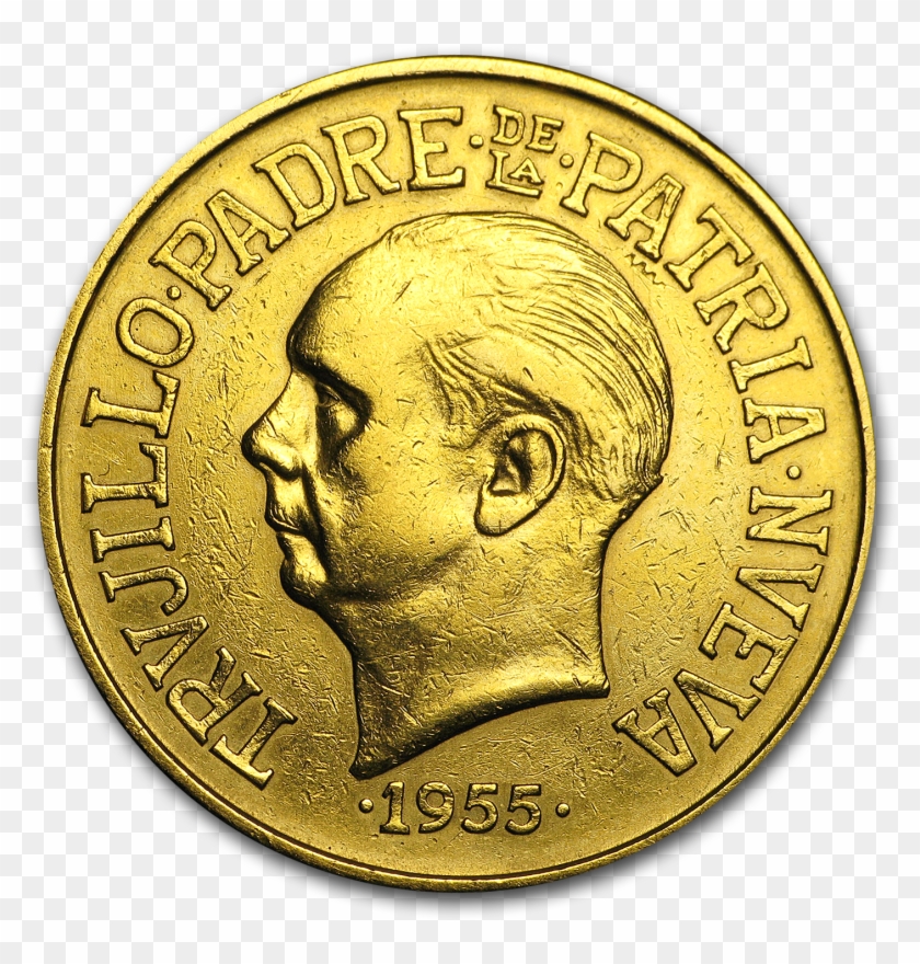 1955 Dominican Republic Gold 30 Pesos Trujillo Era - Krugerrand 1 Oz Clipart