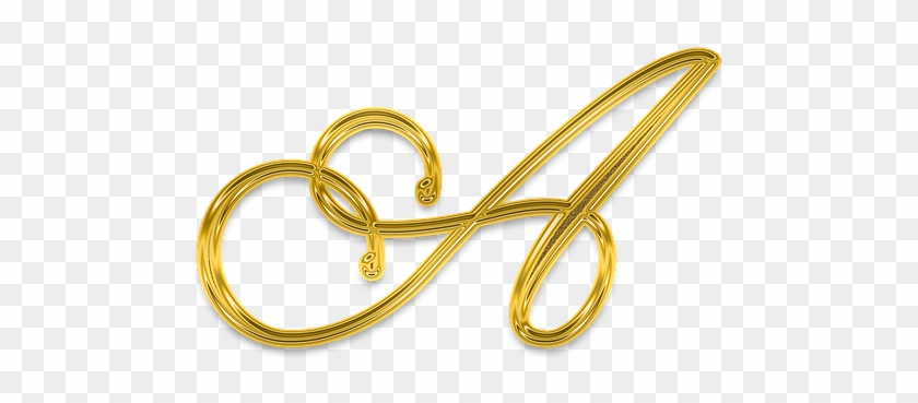 A Litera Letter Gold Monogram Decor Golden - Letter A Gold Png Clipart #5111471