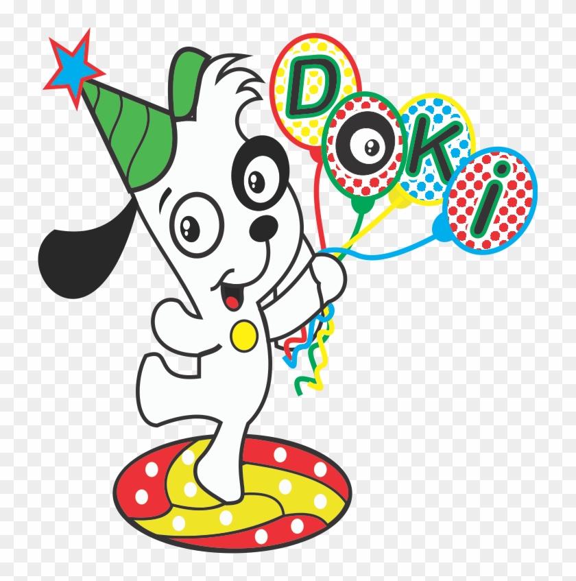 Doki Png - Doki Con Globos Clipart