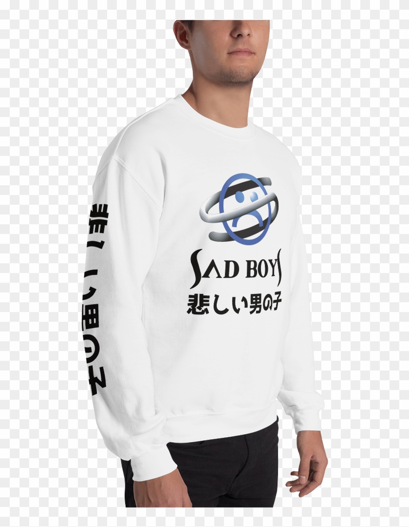 Sega Saturn Sad Boys Crew Neck Sweatshirt - Crew Neck Clipart #5112505