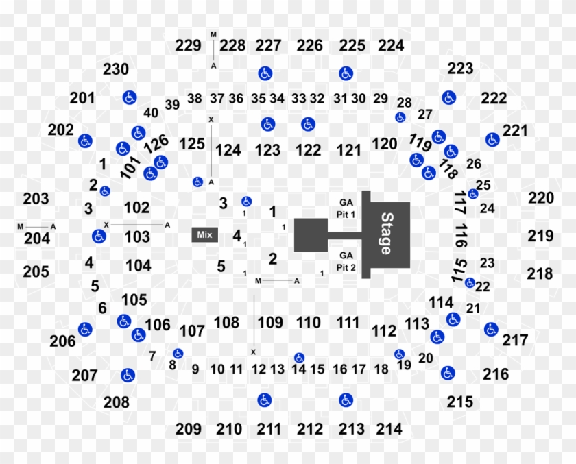 Luke Bryan - Target Center Seating Map Clipart