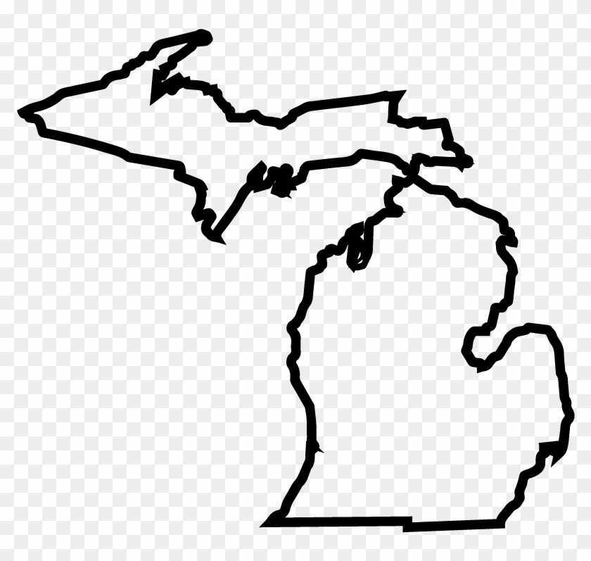 Michigan Outline Png - Michigan Human Trafficking Map Clipart #5112911