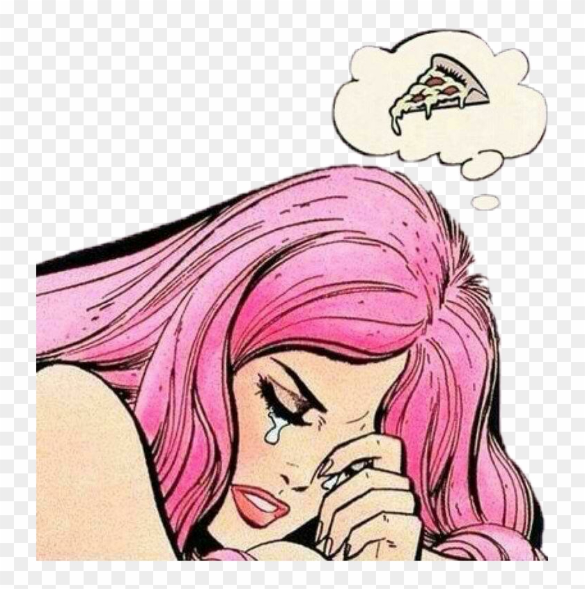 Girl Crying Png - Girl Crying For Pizza Clipart