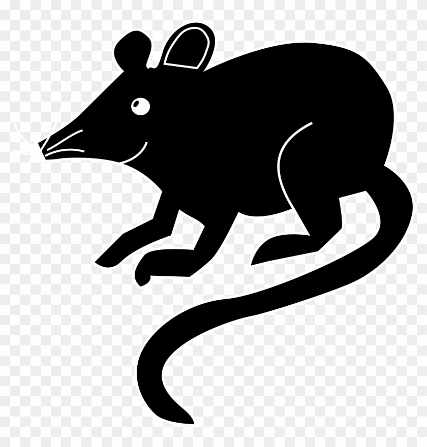 Animal Death Cliparts - Silueta De Un Raton - Png Download #5113680