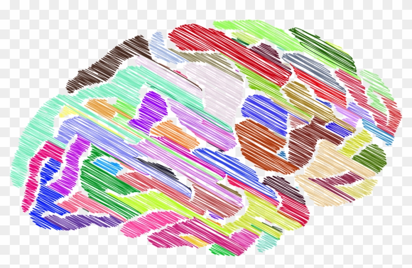 Brain Mind Thinking - Free Vector Crayon Doodle Scribble Clipart
