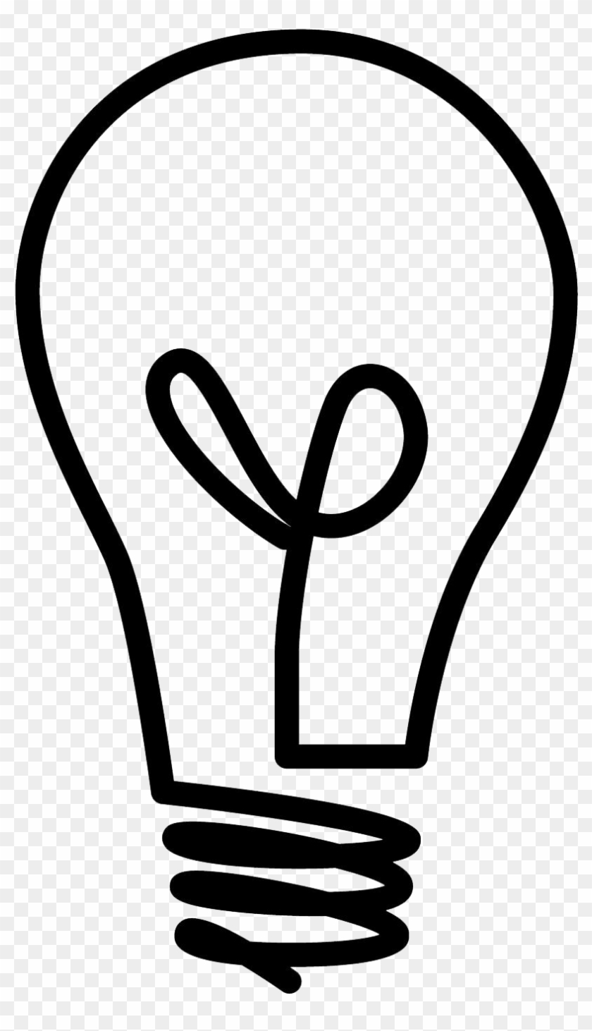 Idea Room - Transparent Background Light Bulb Clipart Black And - Png Download