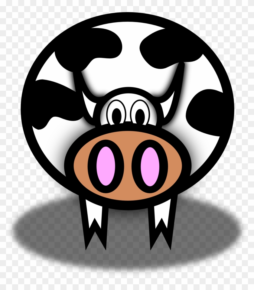 Funny Cow Cartoon Drawing - Cow Tongue Clipart - Png Download